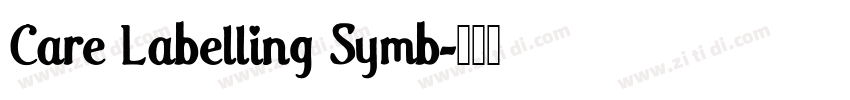 Care Labelling Symb字体转换